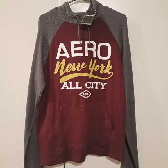 Aeropostale hoodie decade chocolate gray L - Picture 4 of 6